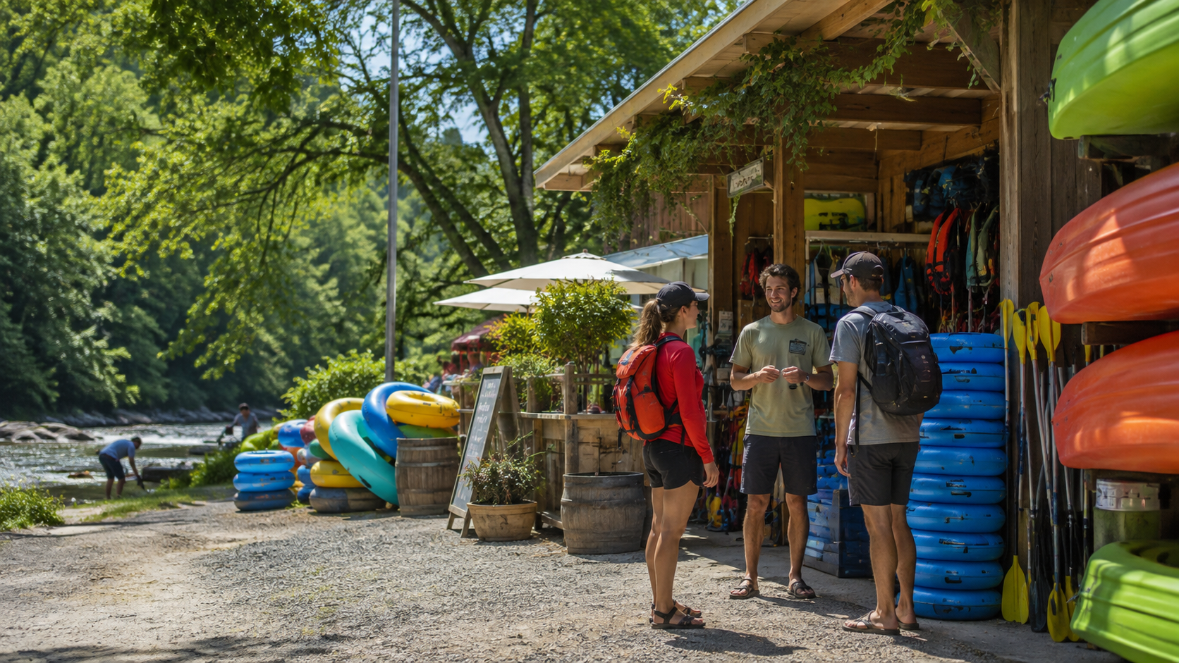 Outdoor tubing and kayak rental outfitter by the river