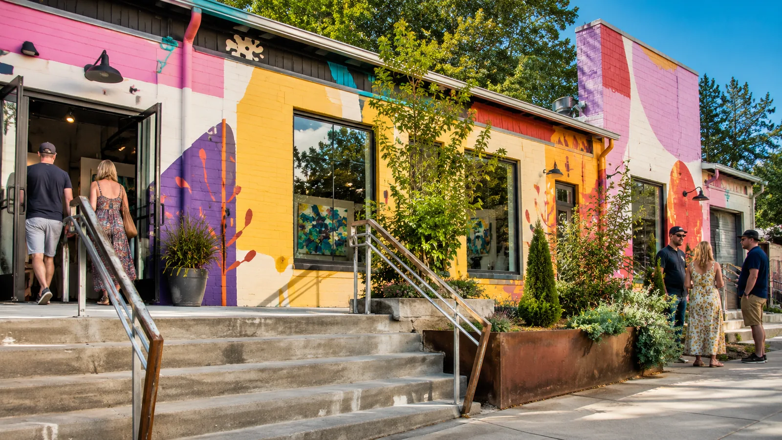 Local art gallery in Asheville's River Arts District